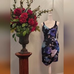BCX tank top size 11 asymmetric dark color floral